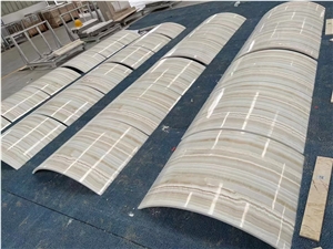 Art Stone Hollow Column Ivory Onyx Veneer Column Wrap Piece