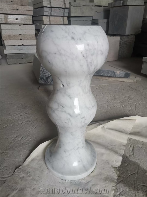 Art Stone Hollow Column Ivory Onyx Veneer Column Wrap Piece