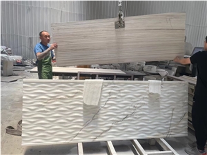 CNC Stone Laser Engraving Panel 3D Marble Carved Wall Relief