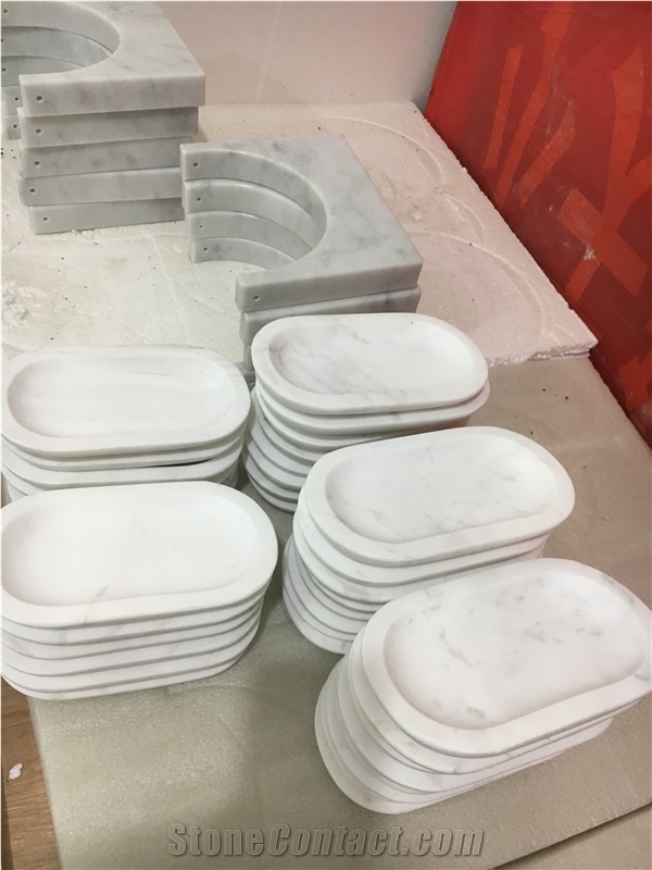 Interior Stone Towel Holder Marble Statuario Soap Dishes