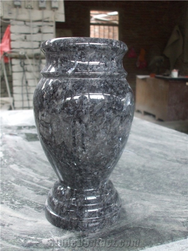 Monumental Stone Accessories Granite Blue Pearl Funeral Vase