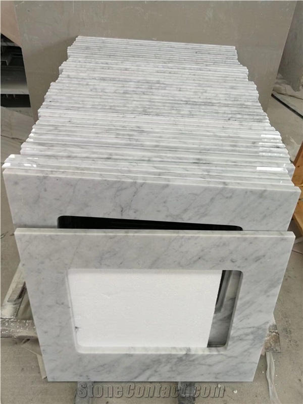 Prefab Stone Vanity Tops Marble Carrara Construction Bathtop