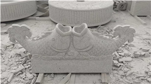 Stone Animal Sculpture Granite Garden Art Fish Statues