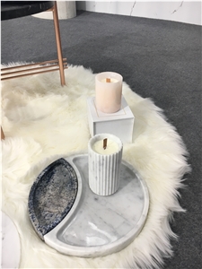 Stone Bath Canisters Marble Carrara Bathroom Accessories