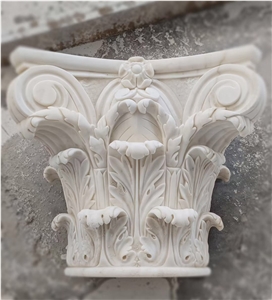 Stone Carved Interior Column Marble Thassos Roman Art Column