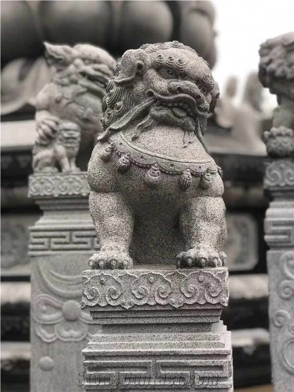 Stone Garden Statues Granite Aminal, Lion Guardian Statue,Shishi Statue