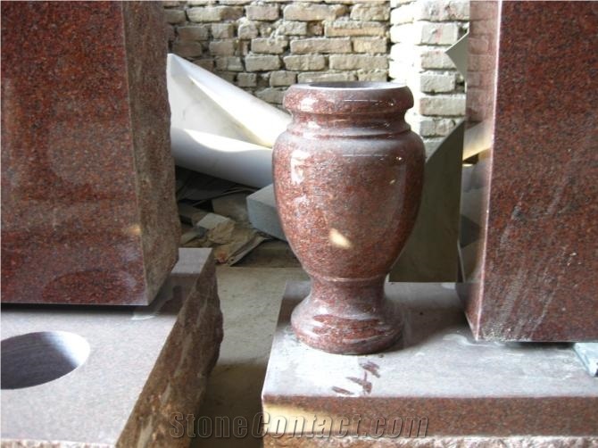 Stone Memorial Accessories Granite G654 Monumental Vase