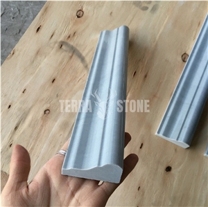 Italy Bardiglio Gray Marble Crown Molding Skirting Borders