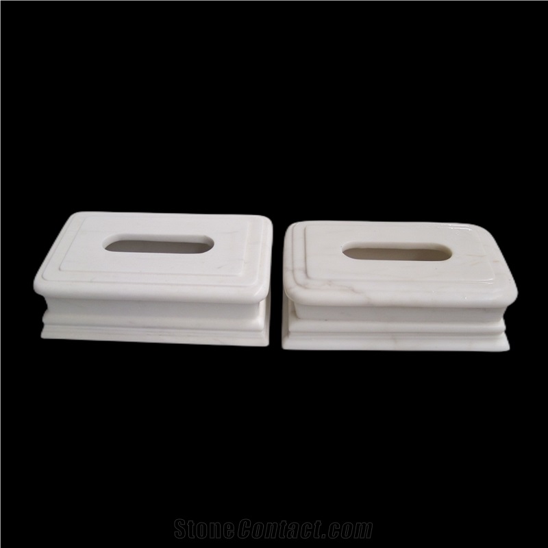 Royal White Marble Tissue Paper Box