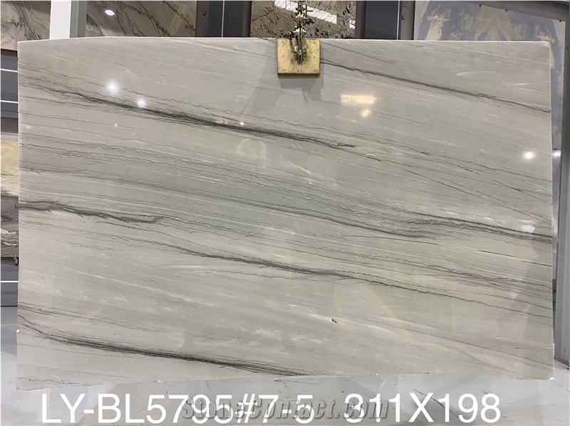 18MM Polished Silver Shadow Quartzite Slab Tiles