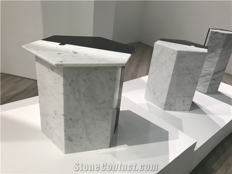 Carrara Marble Pedestal Marble End Table Marble Plinth