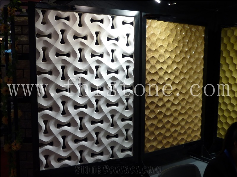 CNC Textured Stone Marble Textured Decorative Stone Wall 3D Wall Decor Panels
