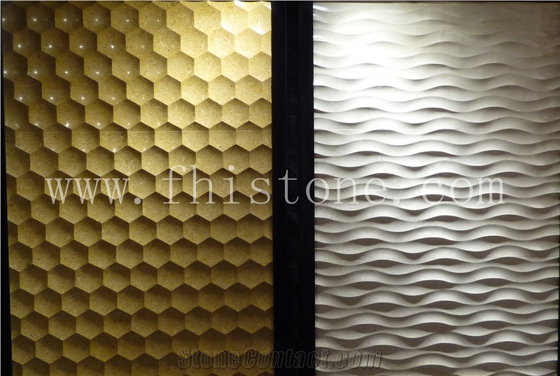 CNC Textured Stone Marble Textured Decorative Stone Wall 3D Wall Decor Panels