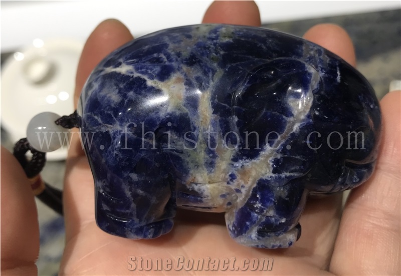 Elephant Engraving Stone Gifts Warped Nose Elephant Carving