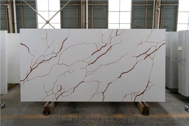 Calacatta Gold Engineered Stone Quartz Slabs from China - StoneContact.com