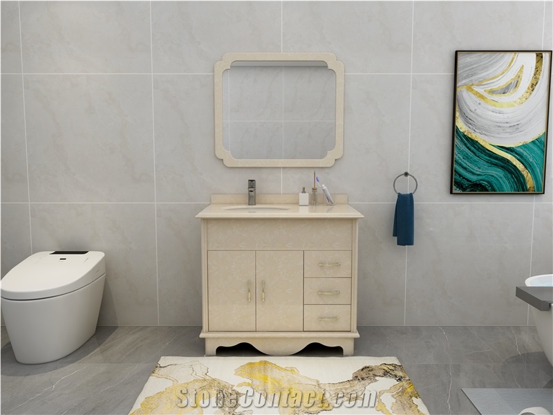 Single Hole Artificial Marble Bathroom Sinks