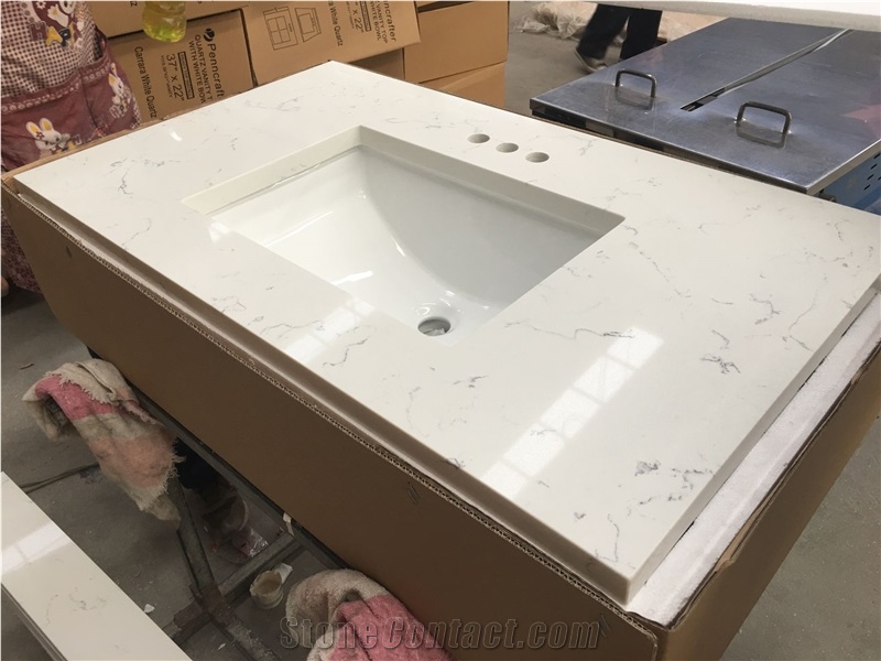 Single Hole Artificial Marble Bathroom Sinks