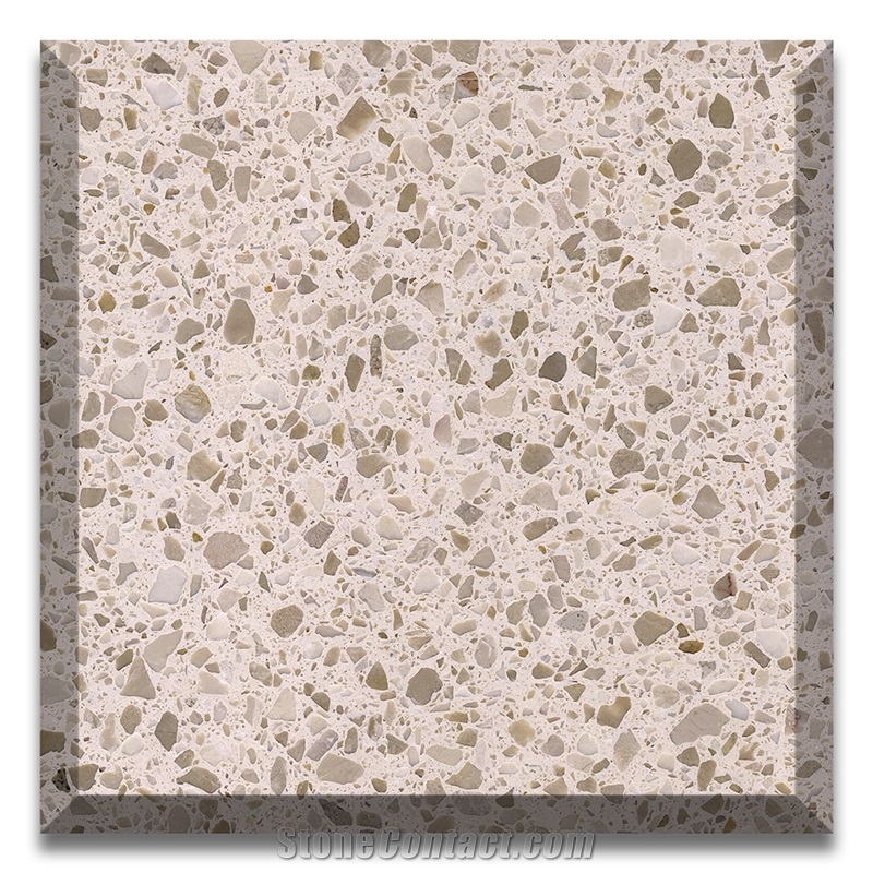 China HOT NEW Beige Inorganic Terrazzo  Big Slab Polished