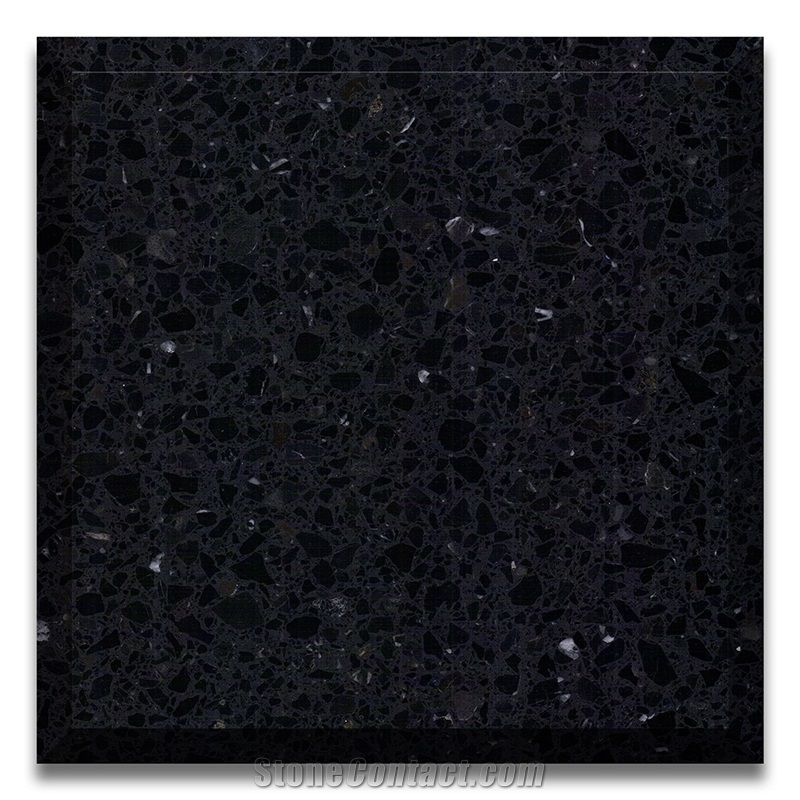 POPULAR Black Galaxy Terrazzo Slab Polish