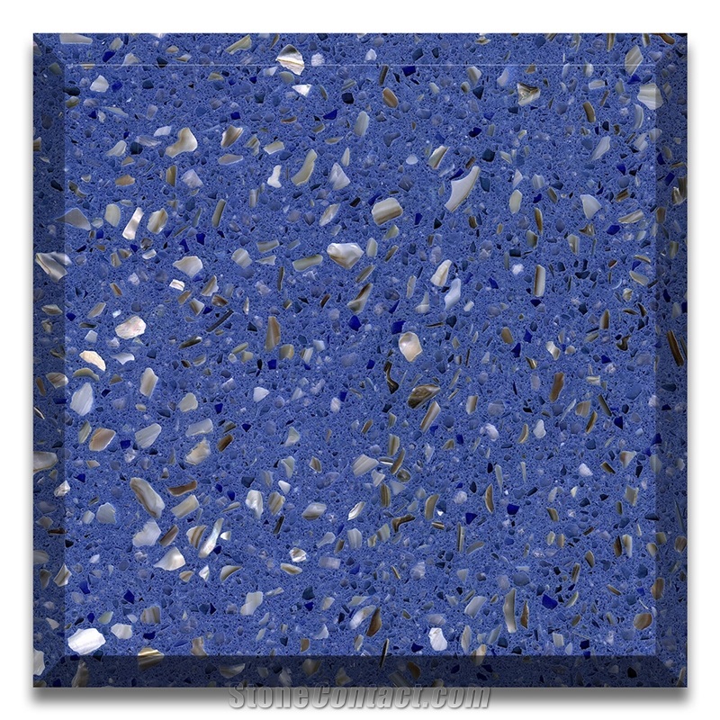 Popular Nice Dark Blue Terrazzo Large Slab For Floor Wall