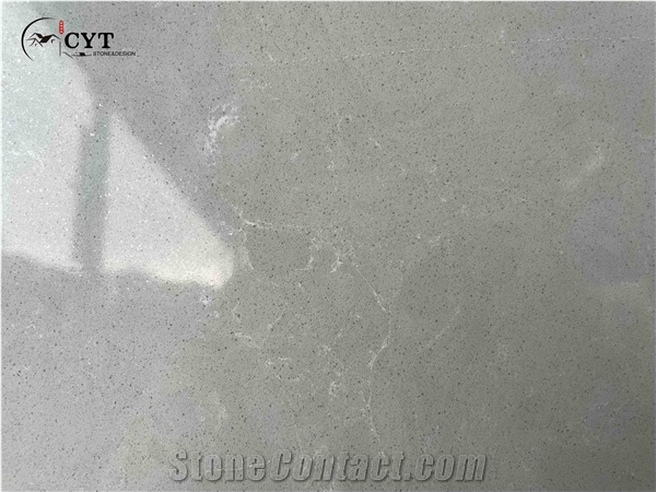 30Mm Grey Color Engineered Quartz Stone Slabs Floor Wall