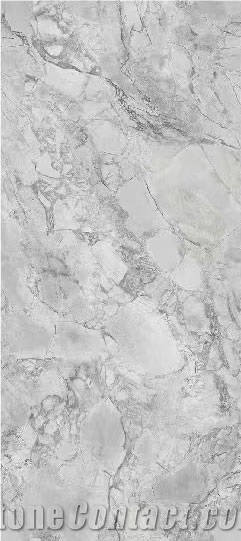 Chinese Light Grey Artificial Sintered Stone Slabs For Walls