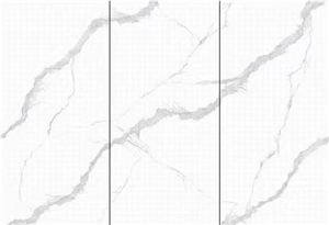 White Calacatta Artificial Porcelain Slab For Villa