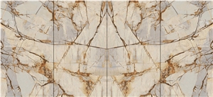 1600*2700MM  GLOSSY AGRA WHITE PORCELAIN SLAB