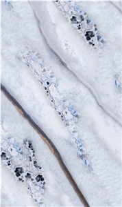 1600*2700MM GLOSSY BLUE AGATE PORCELAIN SLAB