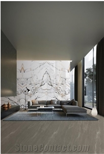 1600*3200MM BOOKMATCH GLOSSY GOLDEN YEAR PORCELAIN SLAB