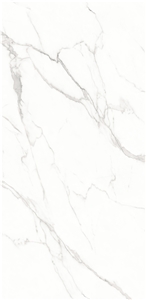 1600*3200MM BOOKMATCH GLOSSY GREECE WHITE SINTERED STONE
