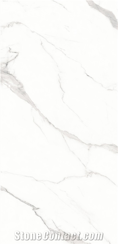 1600*3200MM BOOKMATCH GLOSSY GREECE WHITE SINTERED STONE