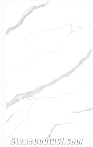 1600*3200MM GLOSSY FRAGRANT SNOW WHITE PORCELAIN SLAB