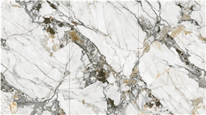 1600*3200MM GLOSSYGOLD DEWDROP PORCELAIN SLAB