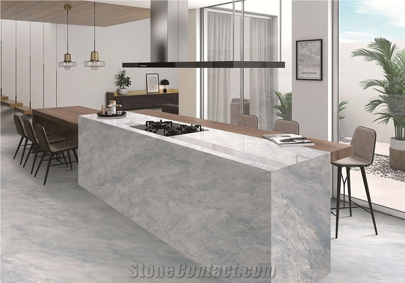 MUSE WHITE1600*2700MM BOOKMATCH Sintered Stone GLOSSY  SLAB