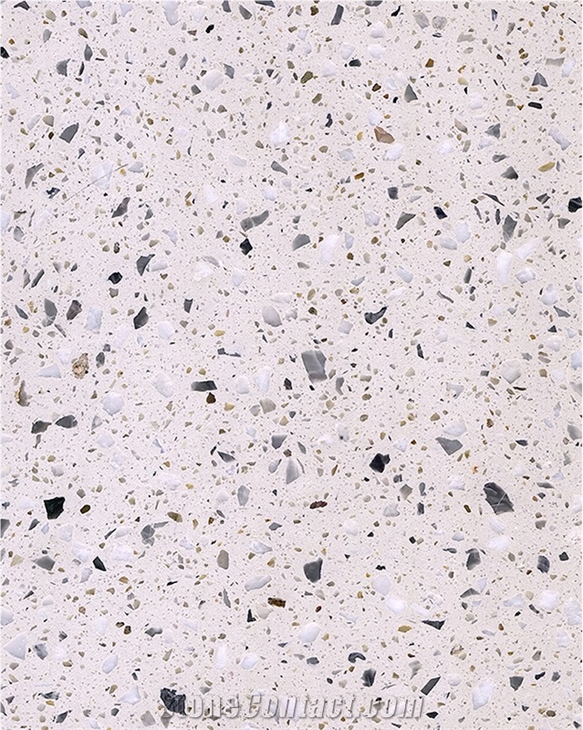 A29-1 Artificial Stone White Terrazzo Floor Tiles Wall Tiles