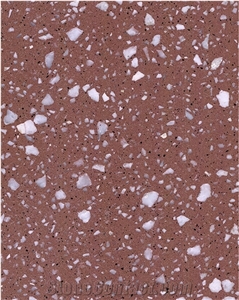 A32-1(2)Artificial Stone Red Terrazzo Floor Tiles Wall Tiles