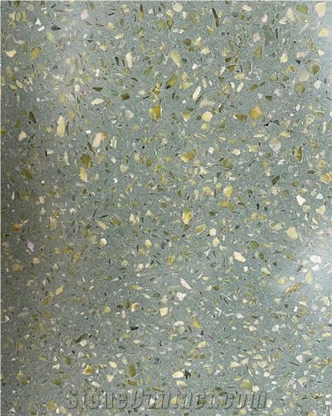 B21-2 Artificial Stone Green Terrazzo Floor& Wall Tiles