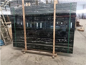 China Silver Dragon Black Polishing Marble,Big Slab