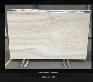 Super White Travertine Slabs
