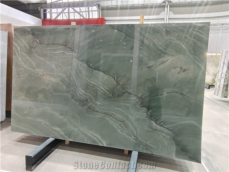 Brazil Green Maestro Quartzite Slabs Wall