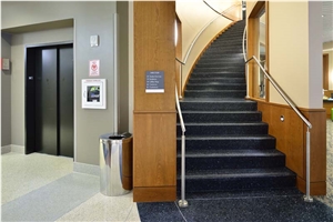 Blue Terrazzo Stair And Steps