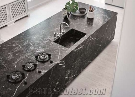 Black Marble Kitchen Countertop