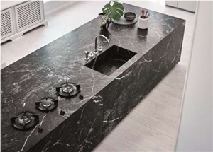 Black Marble Kitchen Countertop