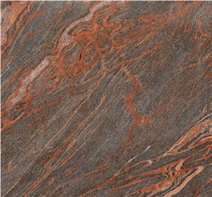 Salmon Dark Granite Slabs, Salmon Negro Granite