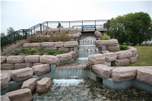 Morning Rose Granite Nipigon Fountain, Water Feature