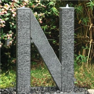 Granite Letter Water Fountain Feature