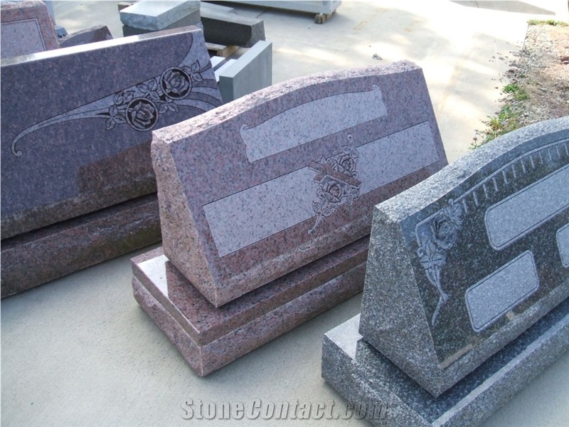 Black Granite Natural Stone Granite Cross Design Tombstone