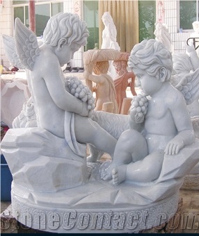 Chinese White Marble Angel Headstones For Babies