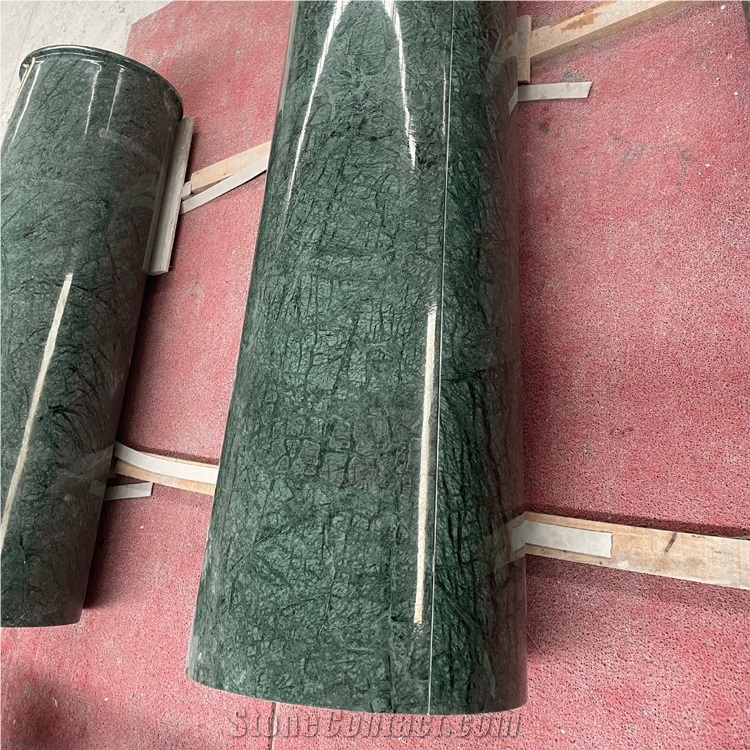 Customized Green Marble Hollow Pillar Column For Project